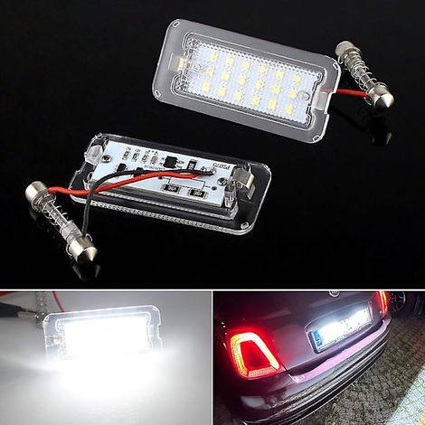 Zwei CANbus-Adapter für Xenon-weiße LED-Kennzeichenbeleuchtung für Fiat 500 / Abarth 500 (2007-2016), OEM-Teilenummer: 51800482 (1/5)
