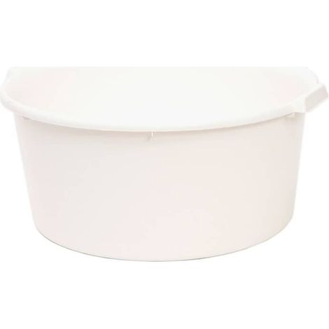 Barreño de plastico redondo con asas 40 Litros Blanco (1/4)