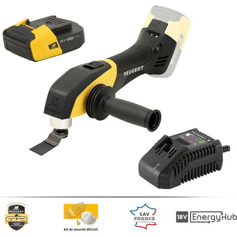 Outil multi-fonctions 18V + 1 batterie 2Ah + chargeur - ENERGYTOOL-18V - PEUGEOT (1/5)