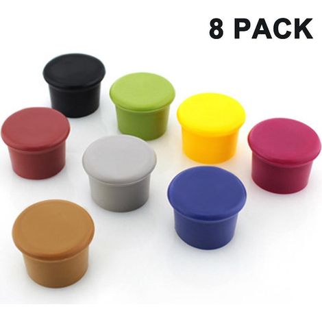 Set mit 8 Silikon-Flaschenverschlüssen, Bierflaschenverschlüssen, Verschlüssen für Wein- und Saftflaschen --- (1/5)