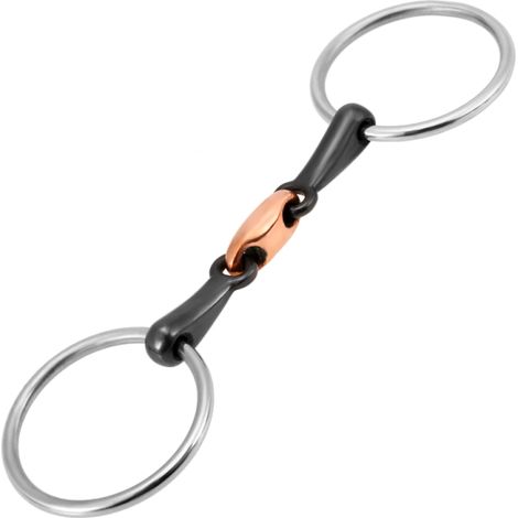 Irovami Mors en acier inoxydable pour cheval, mors à maillons en cuivre, accessoire de course équestre (1/5)