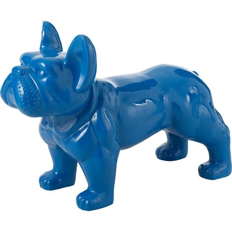 Statue Déco "Bulldog" 88cm Bleu