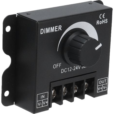 Variateur LED 30 A PWM monochrome monocanal réglable, contrôleur de gradation CC 12 V-24 V (1/5)
