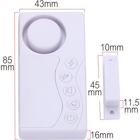 Alarme de porte de congélateur avec temporisation, alarme de porte de réfrigérateur, alarme d'ouverture de porte, alarme de porte coulissante de garage (1/3)