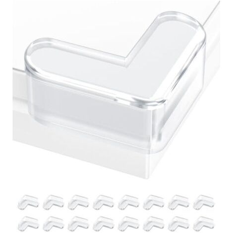 Transparente, stoßfeste Eckenschutzabdeckung für Kindertische, L-förmiger Acryl-Eckenschutz, 16 Stück