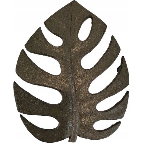dessous de plat en fonte pour pot de Monstera, marron (1/5)
