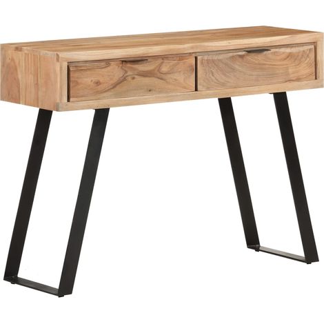 Konsolentisch 100x35x76 cm Massivholz Akazie mit Naturkanten