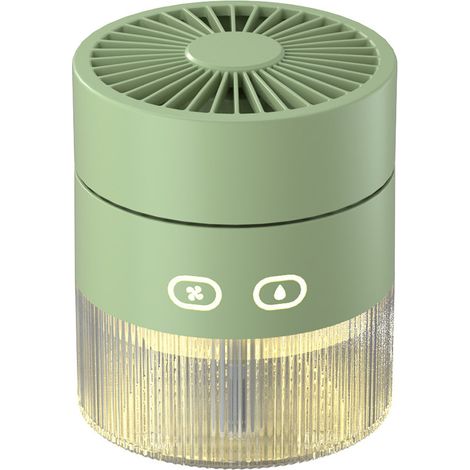 Mini ventilateur de bureau portable avec fonction de pulvérisation : indispensable au bureau pour rafraîchir, humidifier et climatiser. (1/5)