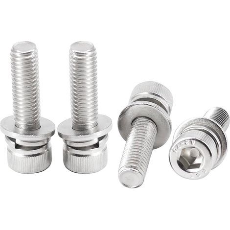 Assortiment de 20 vis à tête cylindrique M8 x 25 mm avec rondelles à ressort (1/5)