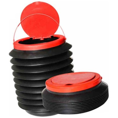 2 cubos de basura telescópicos con tapa para guardar y organizar los residuos en el coche (1/4)