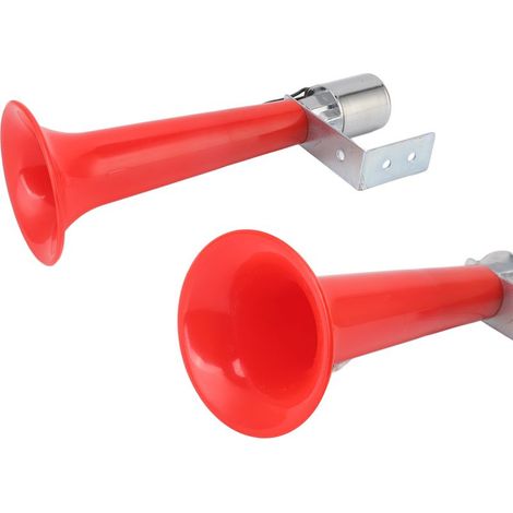 Klaxon pour Voiture 180dB Haute Intensité, Corne à Air pour Camions et Bateaux 12-24V, PVC Rouge (1/5)