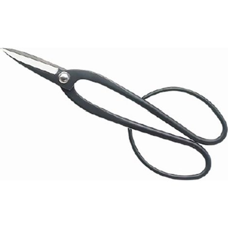 Forbice lunga a manico curvo in acciaio inox brunito per bonsai, 200 mm (TS-200-2i/P)