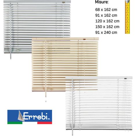 Tenda Veneziana in PVC per Portafinestra Finestra Parasole Inclinabile su Misura - Misure: 68 x 162 cm - Colore: Beige (1/5)