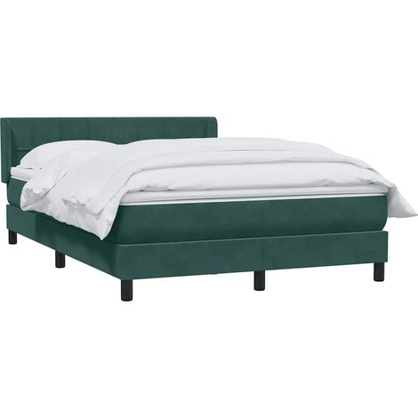 Boxspringbett mit Matratze Dunkelgrün 160x220 cm Samt vidaXL (1/4)