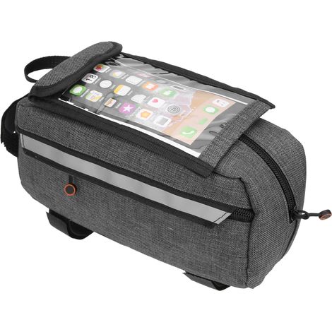 Sacoche multifonction pour téléphone de vélo, grande capacité, pour cadre avant et extérieur. (1/5)