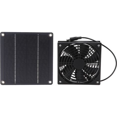 Ventilateur d'extraction solaire portable 3W pour serre, poulailler ou abri pour animaux de compagnie. (1/5)