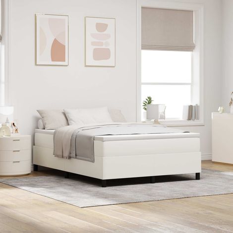 Plattformbettgestell Creme 140 x 200 cm Cordstoff (1/5)