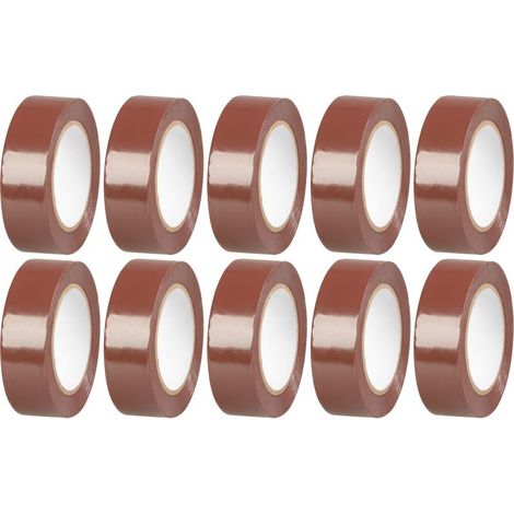 Band Strend Pro, 19 mm, L-10 m, max. 80°C, 40,0 kV/mm, braun, Isolierband, selbstklebend, PVC, Packung 10 Stk. (1/5)