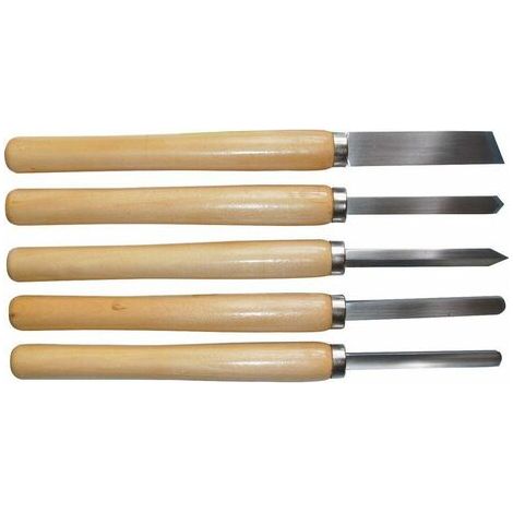 Güde Drechsel Werkzeug Set 5 tlg. für Drechselmaschine Drehbank Drechselbeitel (1/4)