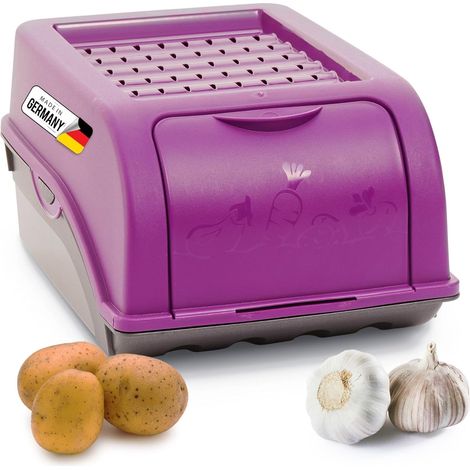 Boîte rangement pommes de terre 3,5 L violette empilable