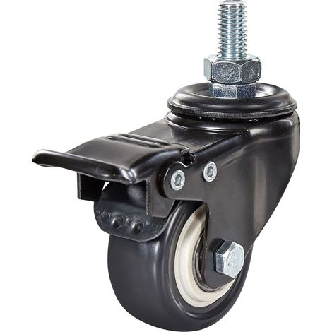 Set of 4 Casters for Corner Desk DESTINES Black