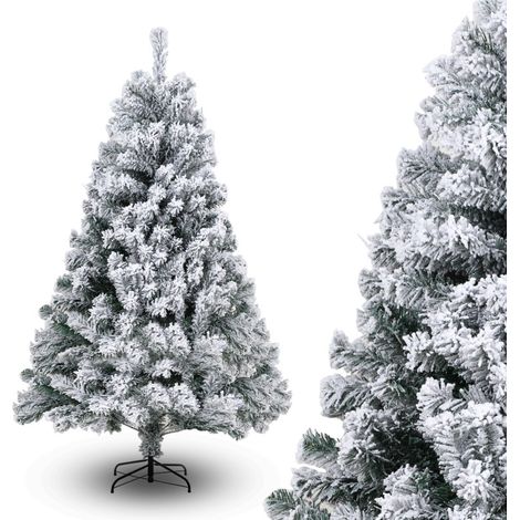 SWANEW 150cm Albero di Natale artificiale Albero di Natale in PVC con supporto in metallo Xmas Party Decortaion (1/5)