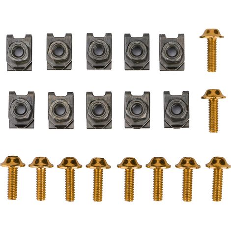 Kit de 5x16mm vis à clip pour carénage moto, écrous à ressort rapide, fixations de carrosserie (1/5)