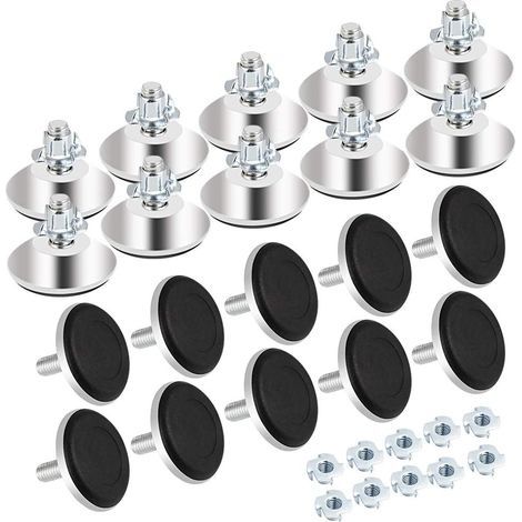 20Pcs Pieds Vérin de Meuble, M8 x 40mm Pieds de Meuble Ajustables, Vis de Réglage pour Pieds de Meuble, Chaise, Table (1/5)