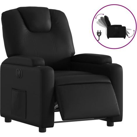 Fauteuil inclinable électrique en similicuir noir (1/5)