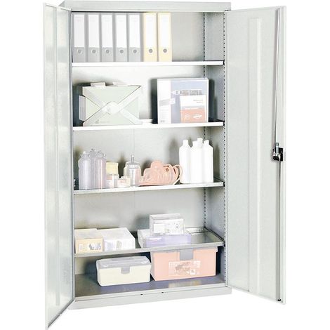 Stumpf Werkzeug- und Materialschrank Serie 3000 lichtgrau + 4 Auszugsböden durchgehend - 3008007 (1/5)