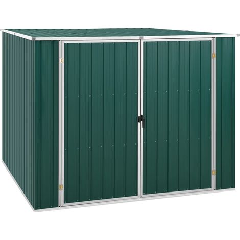 Abri de jardin, Abri à outils, Abri de stockage, Cabane à outils Vert 195x198x159 cm Acier galvanisé LKOWF89827 (1/5)