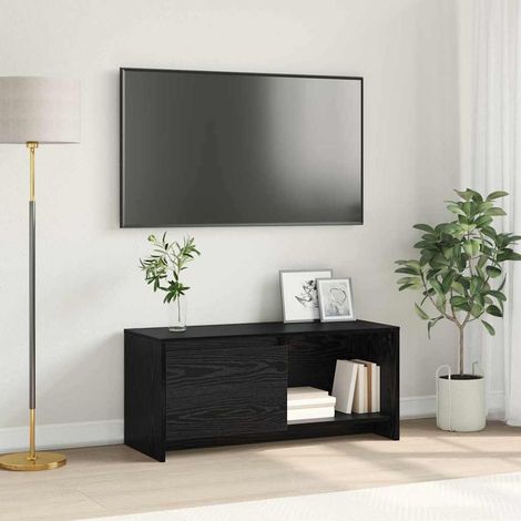 Ensemble meuble TV-Banc TV-Meuble Télé Chêne noir 90 x 35 x 40 cm Bois d'ingénierie (1/5)
