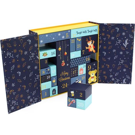 Calendrier de l'Avent 24 tiroirs coffrets cadeaux boîtes de Noël décoration festive