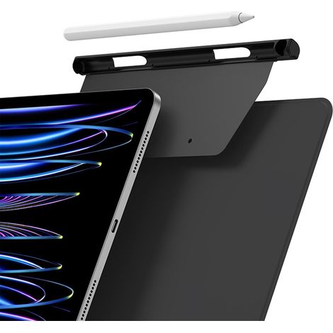 Porte-stylo geschikt voor Apple Pencil 2e génération - Compatible avec Magic Keyboard, Smart Keyboard Folio et autres étuis magnétiques - Porte-stylet geschikt voor iPad - Noir (1/5)