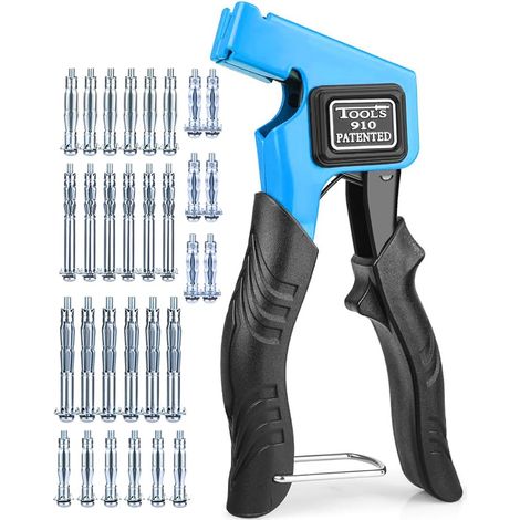 Kit Cheville Molly avec Pince, Pince De Montage Pour Chevilles à Corps Creux avec 30 chevilles en métal à expansion, Molly Pince Convient à M3/M4/M5/M6/M8 (1/5)