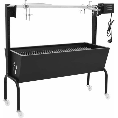 Rôtissoire pour barbecue électrique-Barbecue avec broche tournante Acier inoxydable 165366 (1/5)