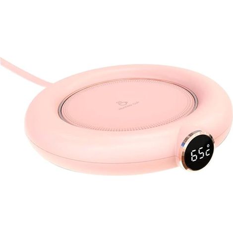 Placa calentadora de tazas o vasos，Calentador de tazas de café，Calentador de tazas de té，Calentador de café USB para uso doméstico，Rosa (1/5)