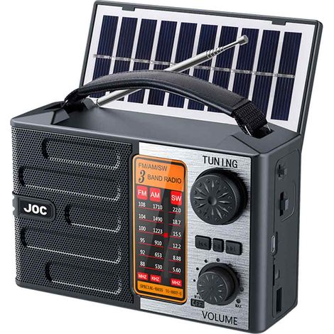 Radio d'Urgence à Manivelle et Solaire 10000mAh - Radio FM/AM - Chargeur USB - Lampe Torche LED (1/5)