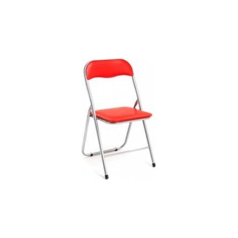 Myliving n. 6 SEDIE PIEGHEVOLE IN METALLO MOD. POLO COLORE ROSSO MOD. M0614-05