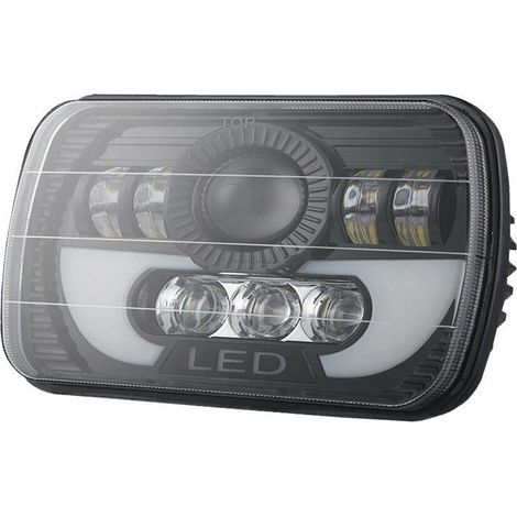 Faro LED para camión LN680-A de 300 W, cuadrado de 7 pulgadas (5x7/7x6) (diseño de cuatro lentes) (S7-8C-WY) (1/3)