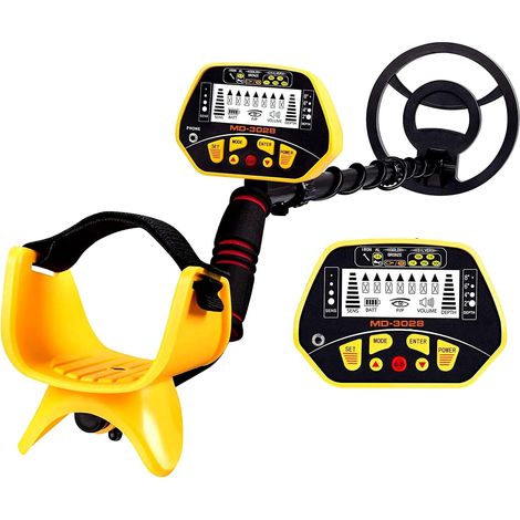 Détecteur de métaux pour adultes MD3028 détecteur de métaux réglable souterrain chercheur d'or professionnel LCD chasseur de trésors chercheur d'or portable Étanche professionnelle améliorée de plus g (1/5)
