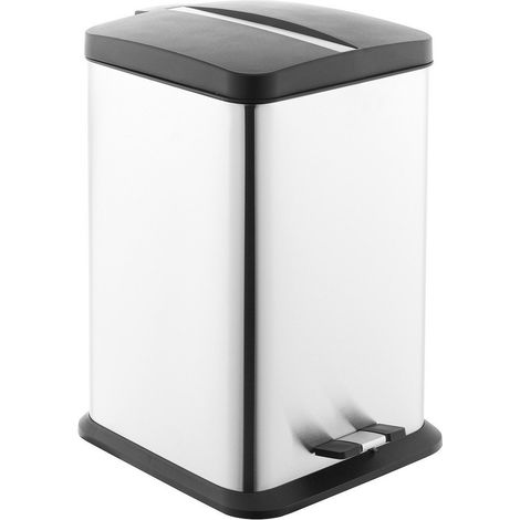 Poubelle à poser 20 l acier inoxydable, noir mat (KOS20PLCTVER)