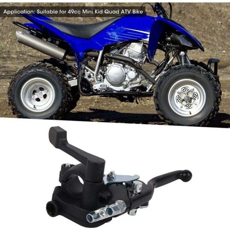 Enowelir Levier de frein double 22 mm/0,9 po, régulateur de vitesse d'accélérateur au pouce, adapté pour mini quad pour enfant 49 cc (1/4)