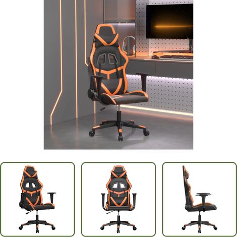 Gamingstuhl Kunstleder - Gaming-Stuhl Schwarz und Orange Kunstleder (1/5)