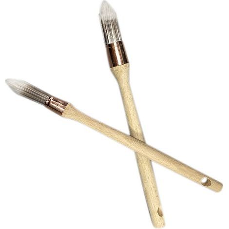 3 Pièces Pinceaux à Rechampir Brosse de Peinture Professionnelle Convient aux Peintures à Base d'eau, à la Peinture Décorative et Détaillée, au Brossage de la Poussière, à la Peinture Murale (1/5)