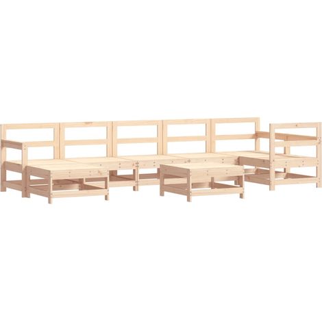 Maison Exclusive - Juego de muebles de jardín 8 piezas madera mac (1/5)