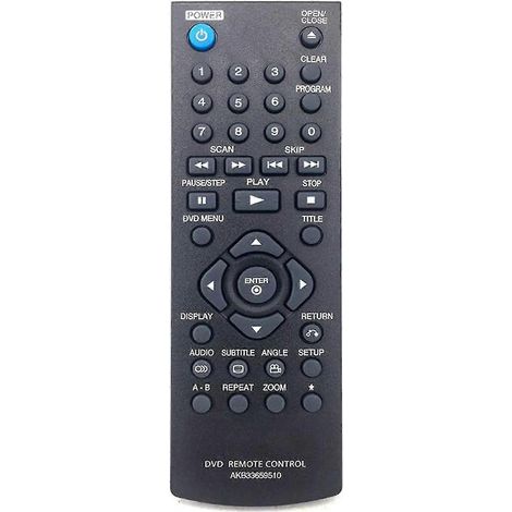 AKB33659510 Universalfernbedienung für LG DVD-Player - Kompatibel mit den Modellen DVX480, DVX482, DVX550, DVX552, DVX582 und DVX640-B11.