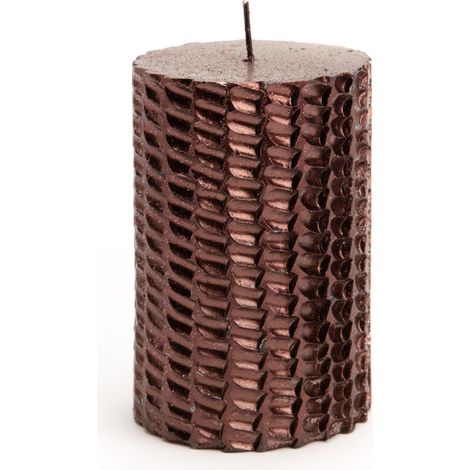 Amadeus - Bougie tribale marron 10,5 cm (lot de 6) (1/2)