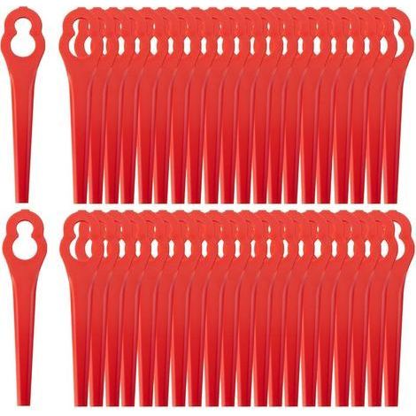 Lot de 100 Lames de Rechange compatibles avec GE-CT 18 Li, GC-CT 18/24 Li et GC-CT 18/24 Li P, BG-CT 18 Li, RG-CT 18/1 Li Coupe-Bordure sans Fil - Lame en Plastique pour débroussailleuse (1/5)