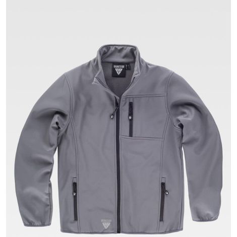 Chaqueta Workshell doble capa con cuello alto y cierre de cremallera de nylon WORKTEAM Sport S9105 XL Gris (1/5)